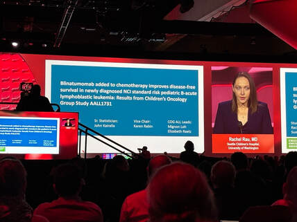 Dr. Rachel Rau presents the results of the COG study AALL1731 at the American Society of Hematology (ASH) Annual Meeting and Exposition on December 8, 2024
