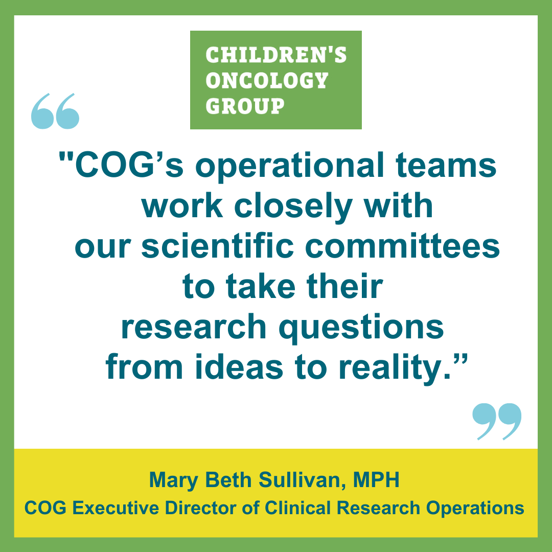 "COG's operational teams work closely with our scientific committees to take their research questions from ideas to reality."