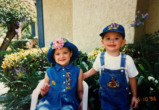 Jennifer and her brother.