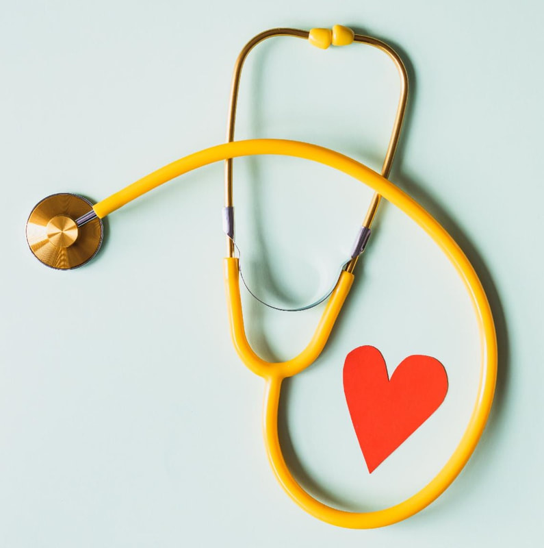 Stethoscope with heart illustration